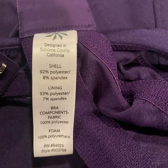 Athleta Tankini Top Swimsuit Sz 32 C Purple - Picture 5 of 12
